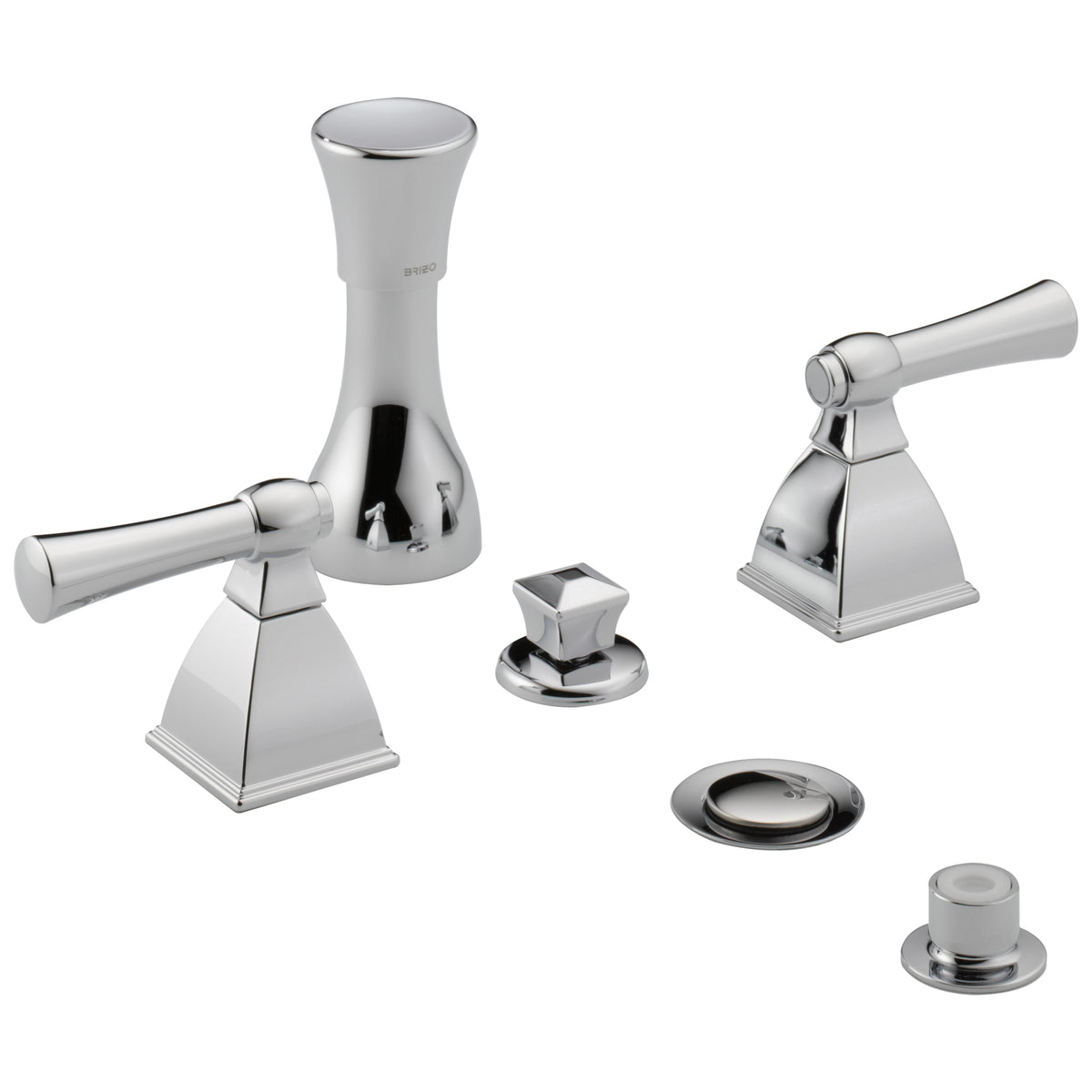 Brizo® Commercial, 5 to 8 in Center, 3 Handles, Pop-Up Drain, Domestic, Vesi®