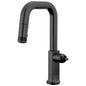 Brizo® 63907LF-BLLHP Pull-Down Faucet with Square Spout, Kintsu®, Matte Black, 1 Handle, 1.8 gpm