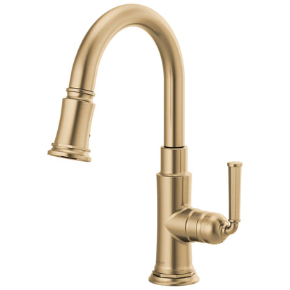 Brizo® 63974LF Rook™ Pull-Down Kitchen Prep Faucet, Brizo® Rook™ Pull-Down Kitchen Prep Faucet, 1.8 gpm Flow Rate, 1 Handles, 1 Faucet Holes, Function: Traditional, Domestic, Commercial