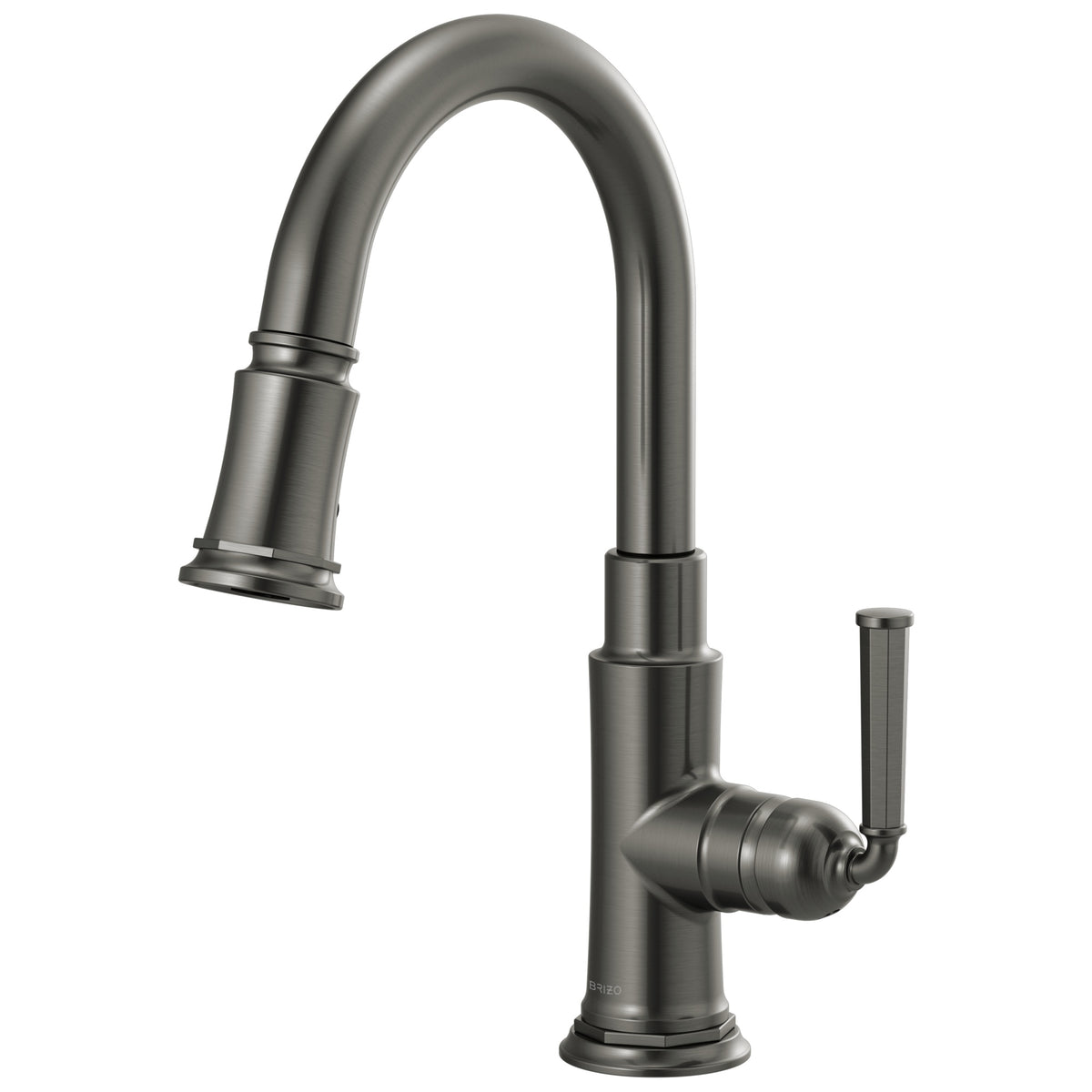 Brizo® 63974LF Rook™ Pull-Down Kitchen Prep Faucet, Brizo® Rook™ Pull-Down Kitchen Prep Faucet, 1.8 gpm Flow Rate, 1 Handles, 1 Faucet Holes, Function: Traditional, Domestic, Commercial