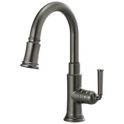 Brizo® 63974LF Rook™ Pull-Down Kitchen Prep Faucet, Brizo® Rook™ Pull-Down Kitchen Prep Faucet, 1.8 gpm Flow Rate, 1 Handles, 1 Faucet Holes, Function: Traditional, Domestic, Commercial