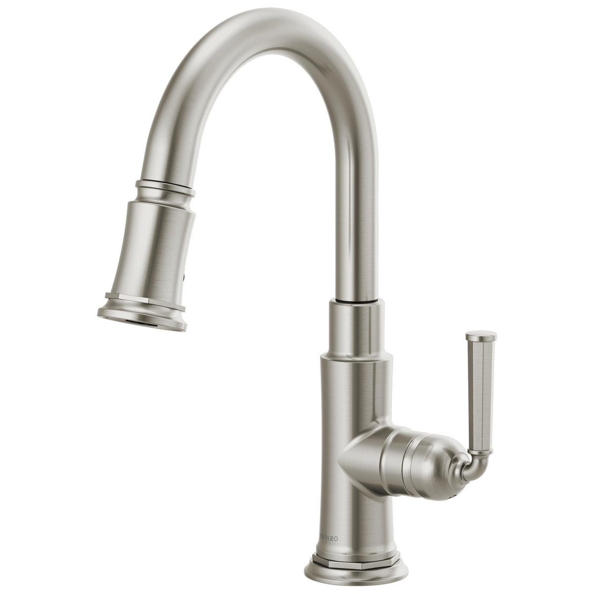Brizo® 63974LF Rook™ Pull-Down Kitchen Prep Faucet, Brizo® Rook™ Pull-Down Kitchen Prep Faucet, 1.8 gpm Flow Rate, 1 Handles, 1 Faucet Holes, Function: Traditional, Domestic, Commercial