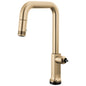 Brizo® 64007LF-GLLHP-L Kintsu® Single Handle Faucet with Square Spout, 1.8 gpm Flow Rate, Luxe Gold, 1 Faucet Holes