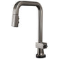 Brizo® 64023LF-BNXLHP 64023LF Frank Lloyd Wright Pull-Down Kitchen Faucet, 1.8 gpm Flow Rate, Brilliance Black Onyx, 1 Handles, 1 Faucet Holes, Function: Dual-Function