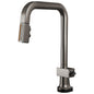 Brizo® 64023LF-BNXWDLHP 64023LF Frank Lloyd Wright Pull-Down Kitchen Faucet, 1.8 gpm Flow Rate, Brilliance Black Onyx, 1 Handles, 1 Faucet Holes, Function: Dual-Function