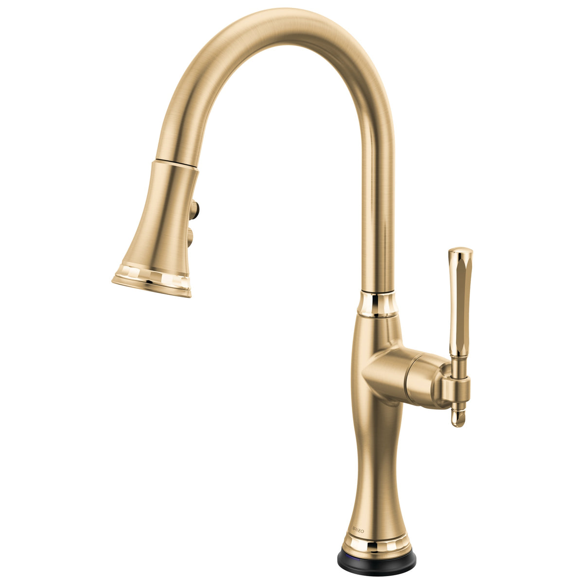 Brizo® 64058LF-GLPG Pull-Down Kitchen Faucet, 1.8 gpm Flow Rate, Luxe Gold/Polished Gold, 1 Handles, 1 Faucet Holes, Spray/Aerated Stream Function, Import