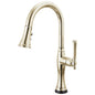 Brizo® 64058LF-PN Pull-Down Kitchen Faucet, 1.8 gpm Flow Rate, Polished Nickel, 1 Handles, 1 Faucet Holes, Spray/Aerated Stream Function, Import