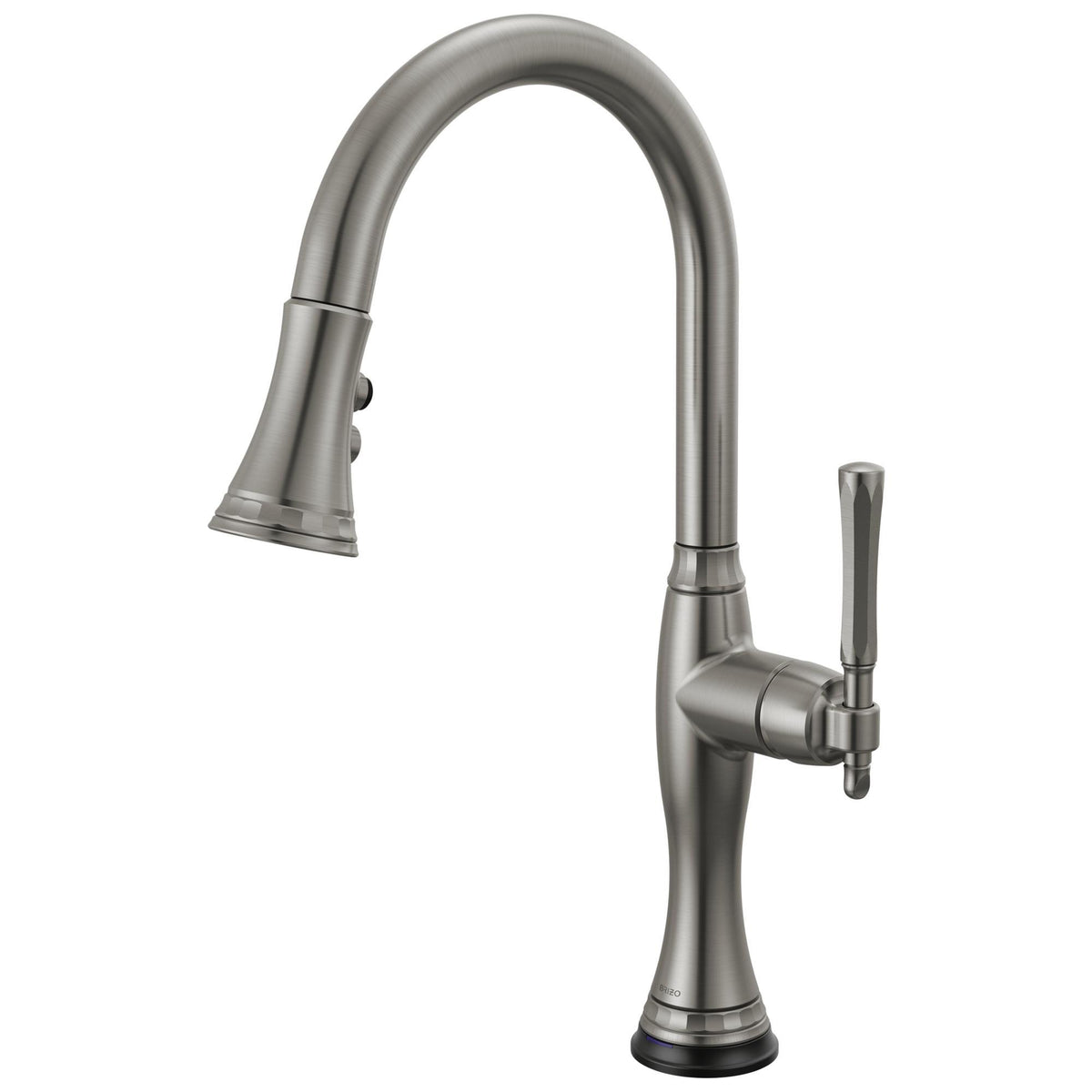 Brizo® 64058LF-SL Pull-Down Kitchen Faucet, 1.8 gpm Flow Rate, Luxe Steel, 1 Handles, 1 Faucet Holes, Spray/Aerated Stream Function, Import