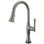 Brizo® 64058LF-SL Pull-Down Kitchen Faucet, 1.8 gpm Flow Rate, Luxe Steel, 1 Handles, 1 Faucet Holes, Spray/Aerated Stream Function, Import