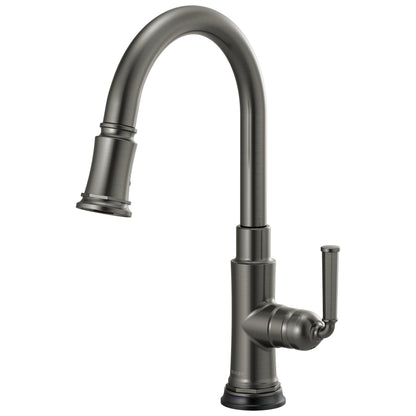 Brizo® 64074LF Rook™ Pull-Down Kitchen Faucet, Brizo® Rook™ Pull-Down Kitchen Faucet, 1.8 gpm Flow Rate, 1 Handles, 1 Faucet Holes, Function: Traditional, Domestic, Commercial