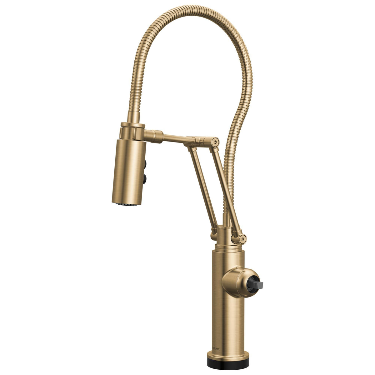 Brizo® 64121LF-GLLHP Odin® Dual-Jointed Kitchen Faucet, 1.8 gpm Flow Rate, Luxe Gold, 1 Handles, 1 Faucet Holes, Function: Kitchen