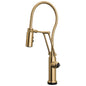 Brizo® 64121LF-PGLHP Odin® Dual-Jointed Kitchen Faucet, 1.8 gpm Flow Rate, Polished Gold, 1 Handles, 1 Faucet Holes, Function: Kitchen