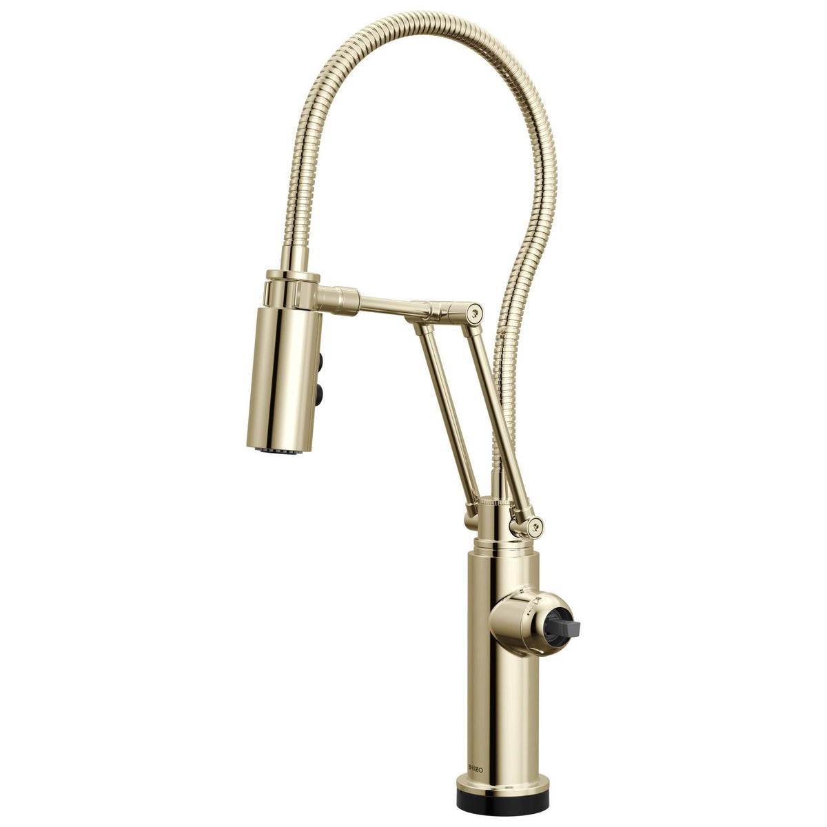Brizo® 64121LF-PNLHP Odin® Dual-Jointed Kitchen Faucet, 1.8 gpm Flow Rate, Polished Nickel, 1 Handles, 1 Faucet Holes, Function: Kitchen