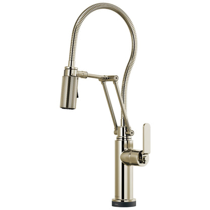 Brizo® 64144LF Litze® Articulating Kitchen Faucet With Finished Hose, Brizo® Litze® Articulating Kitchen Faucet With Finished Hose, 1.8 gpm Flow Rate, 1 Handle, 1 Faucet Hole, Function: Traditional, Domestic, Commercial