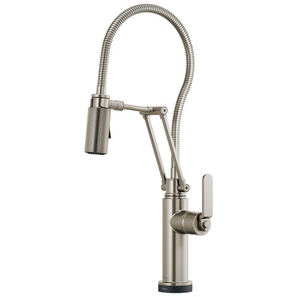 Brizo® 64144LF Litze® Articulating Kitchen Faucet With Finished Hose, Brizo® Litze® Articulating Kitchen Faucet With Finished Hose, 1.8 gpm Flow Rate, 1 Handle, 1 Faucet Hole, Function: Traditional, Domestic, Commercial