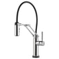 Brizo® 64221LF-PC Solna® Articulating Kitchen Faucet, Commercial, 1.8 gpm Flow Rate, 8 in Center, Swivel Spout, Polished Chrome, 1 Handles