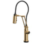 Brizo® 64221LF-PGLHP Odin® Dual-Jointed Kitchen Faucet, 1.8 gpm Flow Rate, Polished Gold, 1 Handles, 1 Faucet Holes, Function: Kitchen