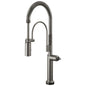Brizo® 64375LF-SLLHP Odin® Semi-Professional Kitchen Faucet, 1.8 gpm Flow Rate, Luxe Steel, 1 Faucet Holes, Import, Commercial