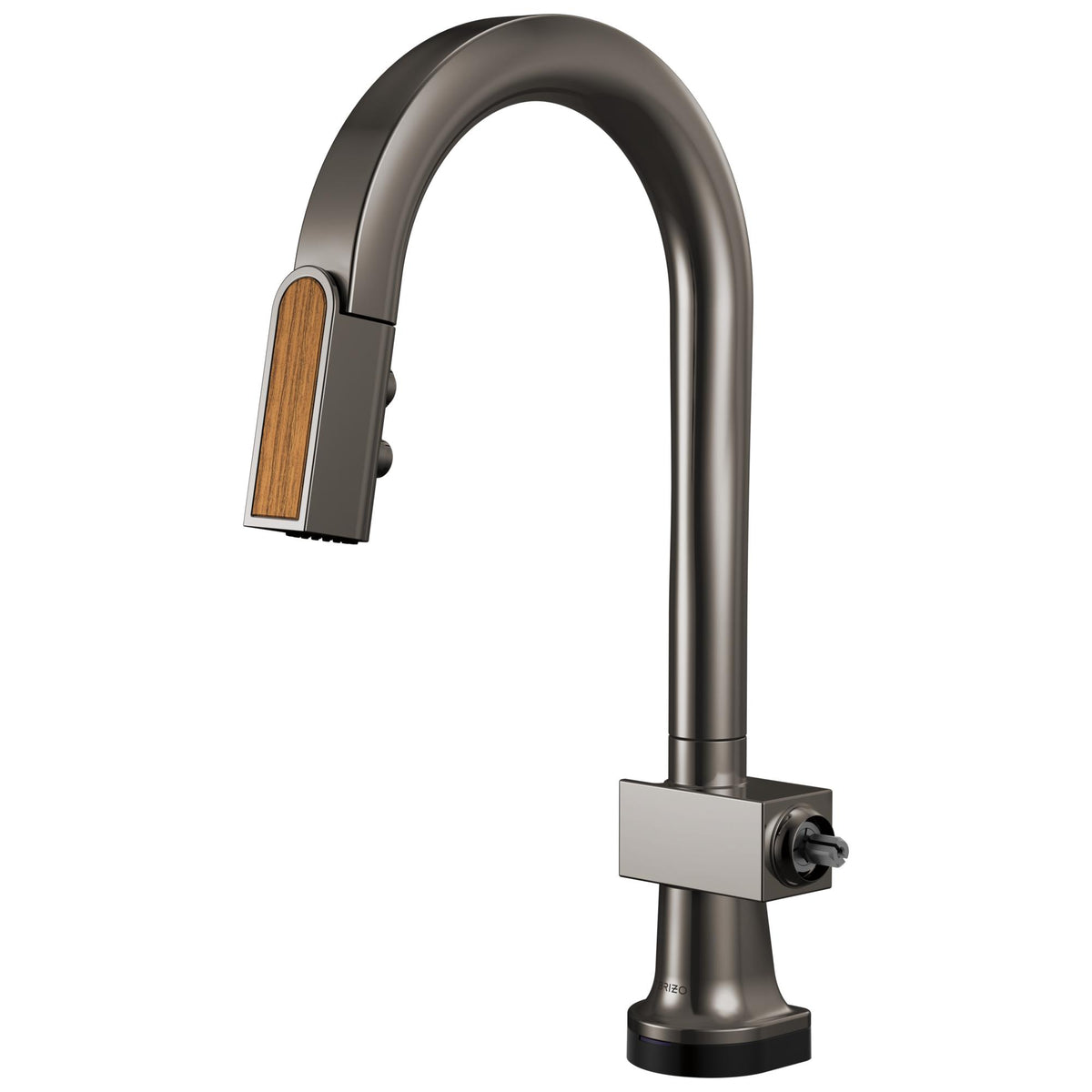 Brizo® 64922LF-BNXWDLHP 64922LF Pull-Down Faucet, Frank Lloyd Wright, Brilliance Black Onyx/Wood, 1 Handle, 1.8 gpm