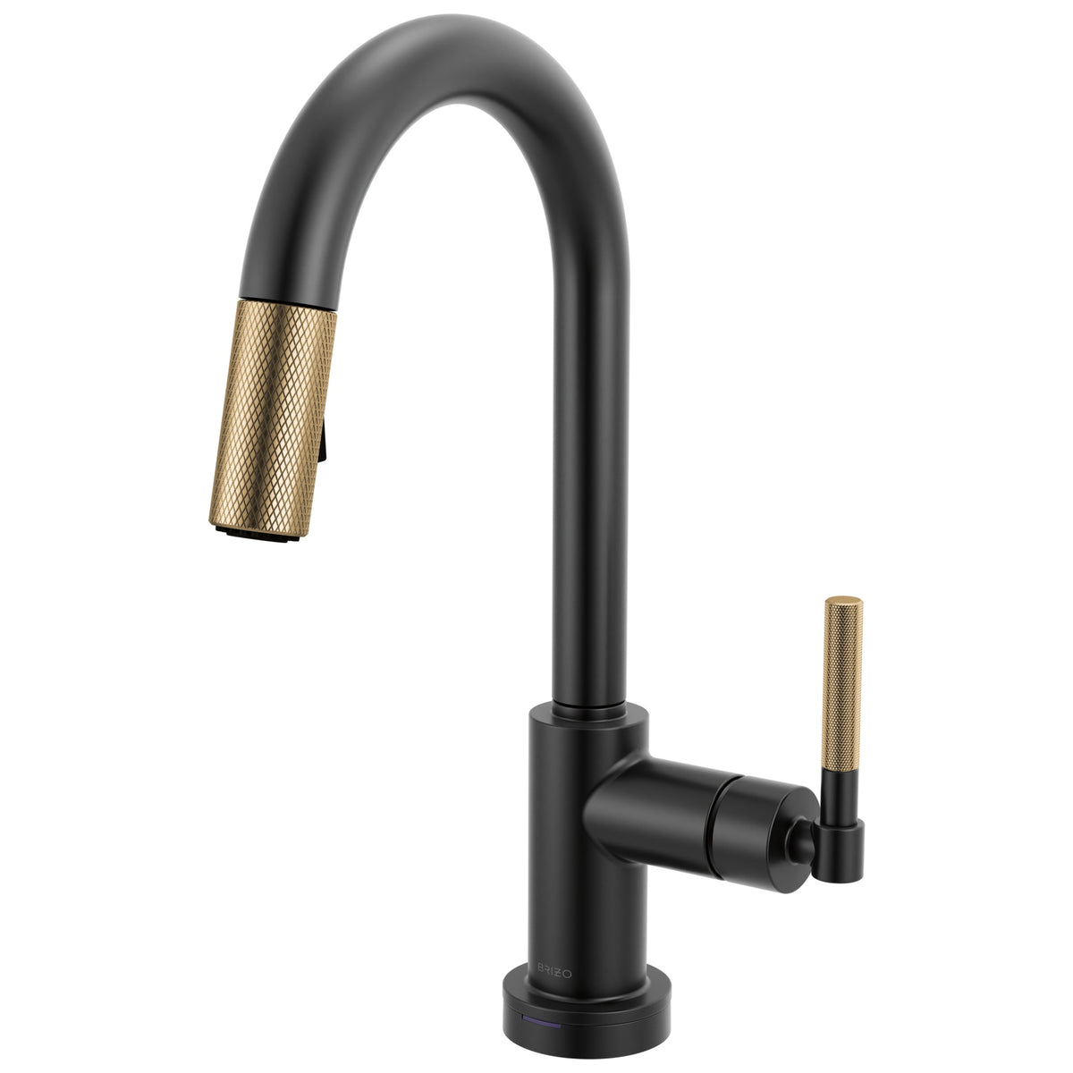 Brizo® 64943LF-BLGL Pull-Down Faucet with Arc Spout, Litze®, Matte Black/Luxe Gold, 1 Handle, 1.8 gpm
