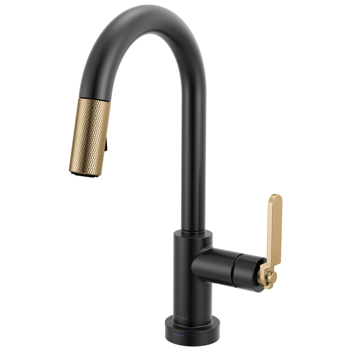 Brizo® 64944LF-BLGL Pull-Down Faucet with Arc Spout, Litze®, Matte Black/Luxe Gold, 1 Handle, 1.8 gpm