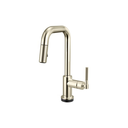 Brizo® 64953LF-PN Pull-Down Faucet with Square Spout, Litze®, Polished Nickel, 1 Handle, 1.8 gpm