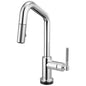Brizo® 64963LF-PC Pull-Down Faucet with Angle Spout, Litze®, Chrome, 1 Handle, 1.8 gpm