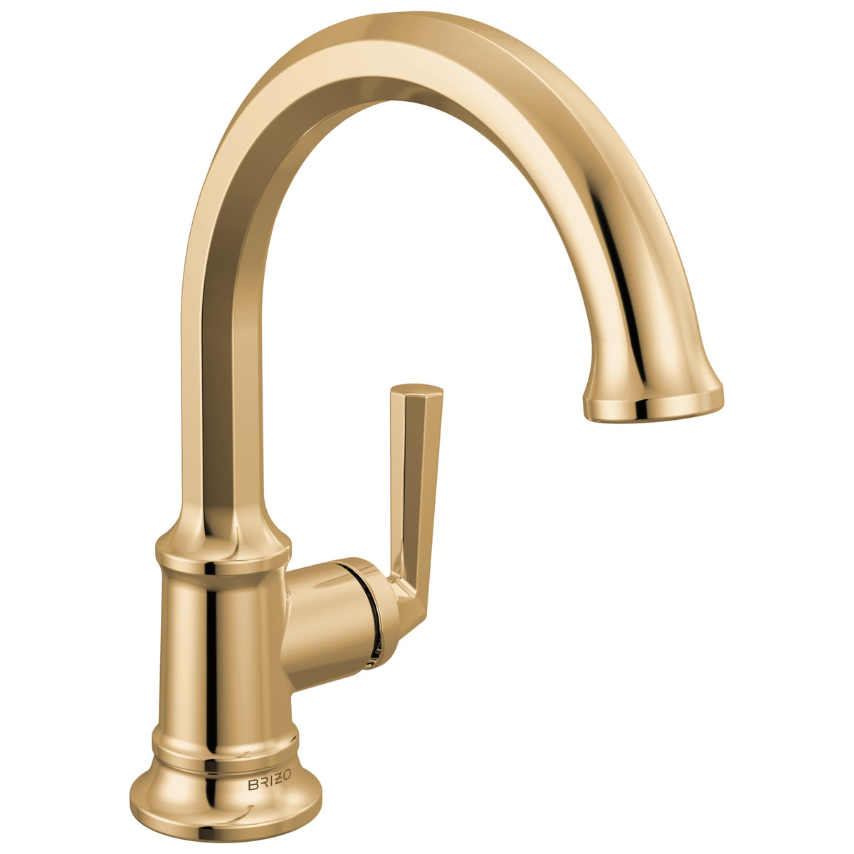 Brizo® 65065LF-PG 65065LF Beauclere™ Faucet Single Handle Lavatory, Commercial, 1.2 gpm Flow Rate, 5-7/16 in H Spout, 1 Handles, 1 Faucet Holes, Polished Gold, Function: Lavatory