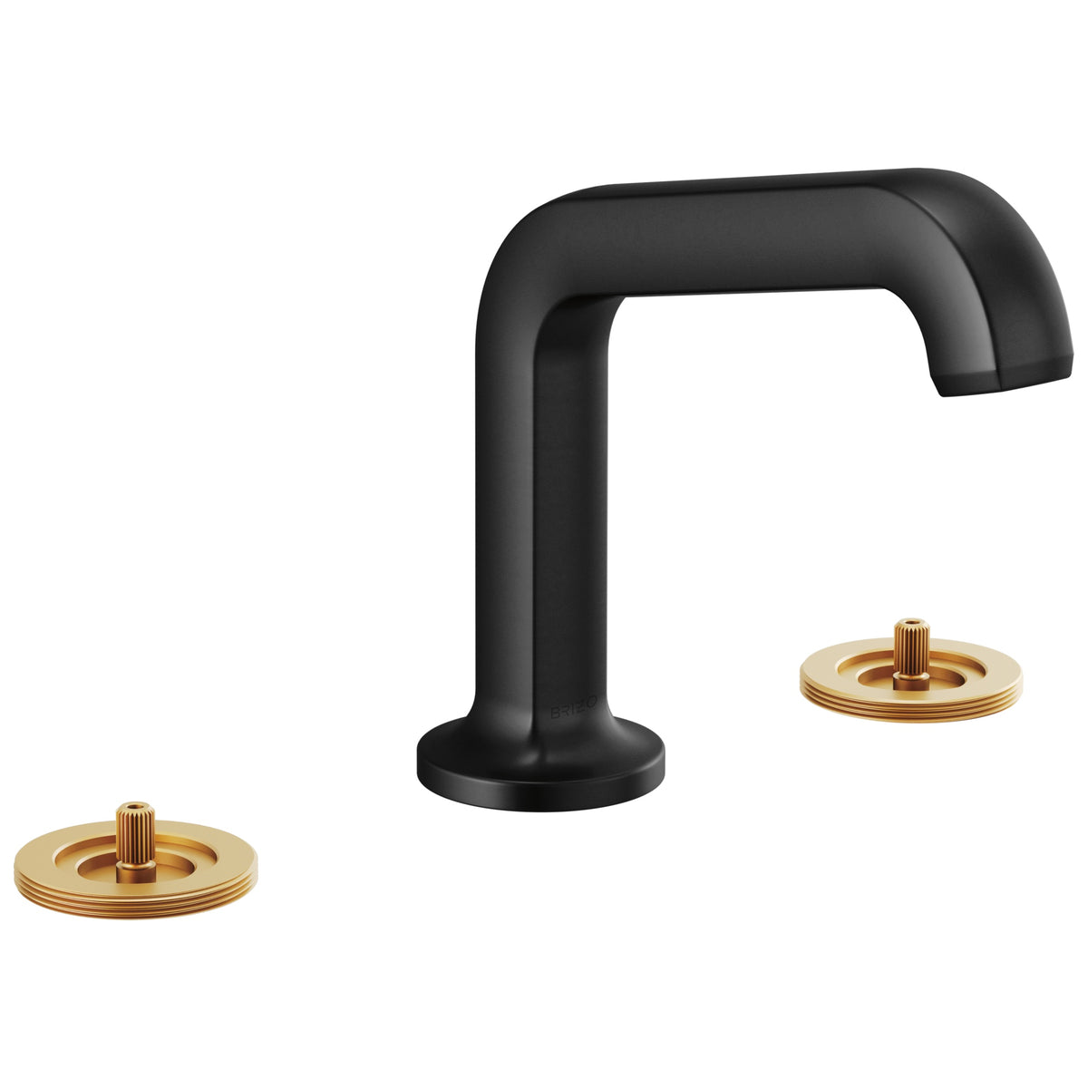 Brizo® 65307LF-BLLHP Kintsu® Less Handle Widespread Lavatory Faucet, 1.5 gpm Flow Rate, 4-1/4 in H Spout, 6 to 16 in Center, Matte Black, Import