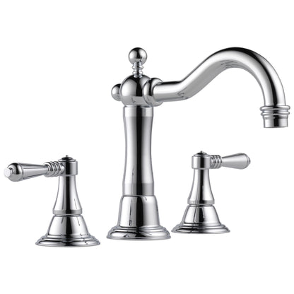 Brizo® Tresa® Widespread Lavatory Faucet, 1.5 gpm, 4-3/16 in H Spout, 6 to 16 in Center, 2 Handles, Pop-Up Drain, Domestic, Commercial