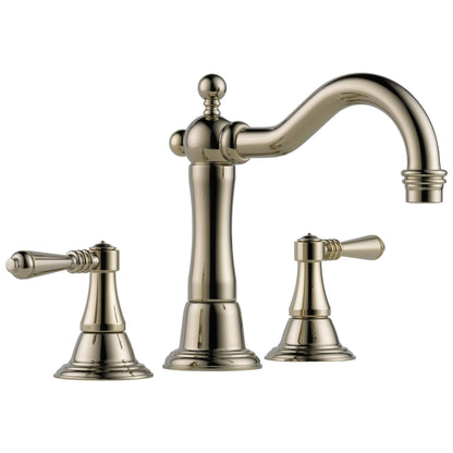Brizo® Tresa® Widespread Lavatory Faucet, 1.5 gpm, 4-3/16 in H Spout, 6 to 16 in Center, 2 Handles, Pop-Up Drain, Domestic, Commercial