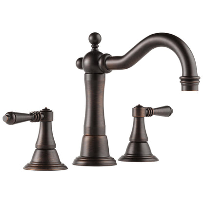 Brizo® Tresa® Widespread Lavatory Faucet, 1.5 gpm, 4-3/16 in H Spout, 6 to 16 in Center, 2 Handles, Pop-Up Drain, Domestic, Commercial