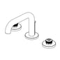 Brizo® 65337LF-SLLHP Litze™ Widespread Lavatory Faucet, Commercial/Residential, 1.5 gpm Flow Rate, 3 in H Spout, 6 to 16 in Center, Luxe Steel, Pop-Up Drain, Import