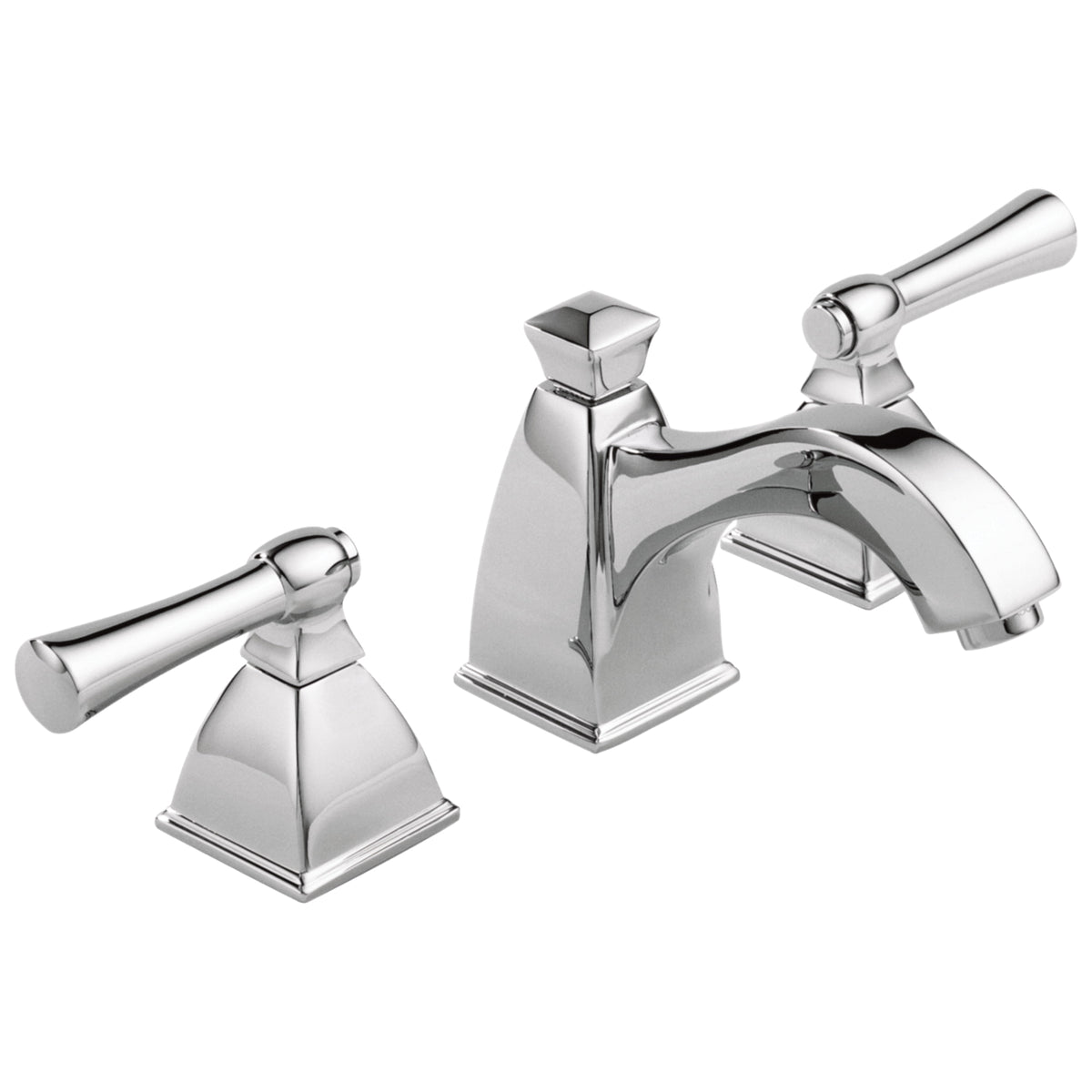 Brizo® Vesi® Widespread Lavatory Faucet, Commercial, 2-1/8 in H Spout, 6 to 16 in Center, 2 Handles, Pop-Up Drain, Domestic, 1.5 gpm