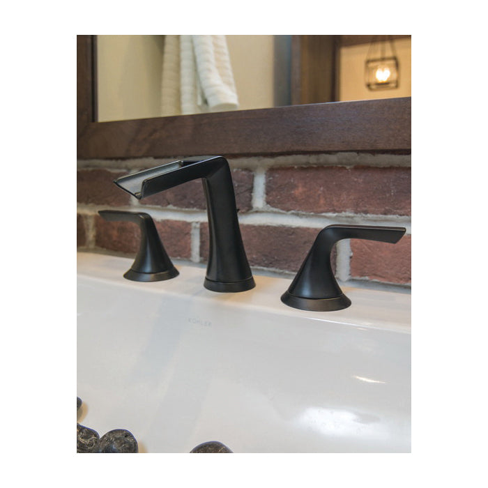 Brizo® Commercial, 1.2 gpm Flow Rate, 4-9/16 in H Spout, 6 to 16 in Center, 2 Handles, Pop-Up Drain, Import,otria™
