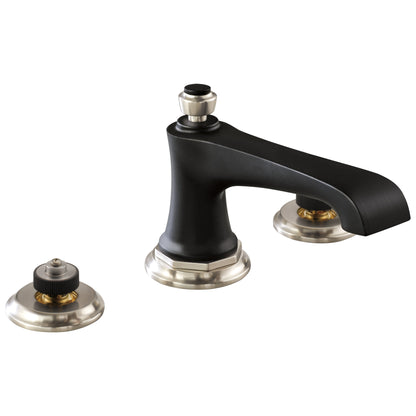 Brizo® Rook™ Widespread Lavatory Faucet, Commercial, 3 in H Spout, 6 to 16 in Center, Pop-Up Drain, Import, 1.5 gpm