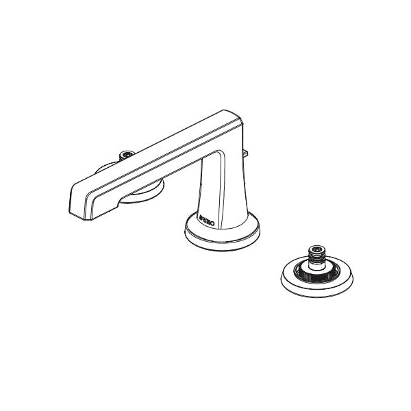 Brizo® 3-1/8 in H Spout, 6 to 16 in Center, 2 Handles, Metal Pop-Up Drain, Import,evoir™
