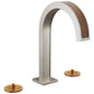 Brizo® 65399LF-NKTKLHP Frank Lloyd Wright Faucet, 1.2 gpm Flow Rate, 8-5/8 in H Spout, Luxe Nickel/Teak Wood, 2 Handles