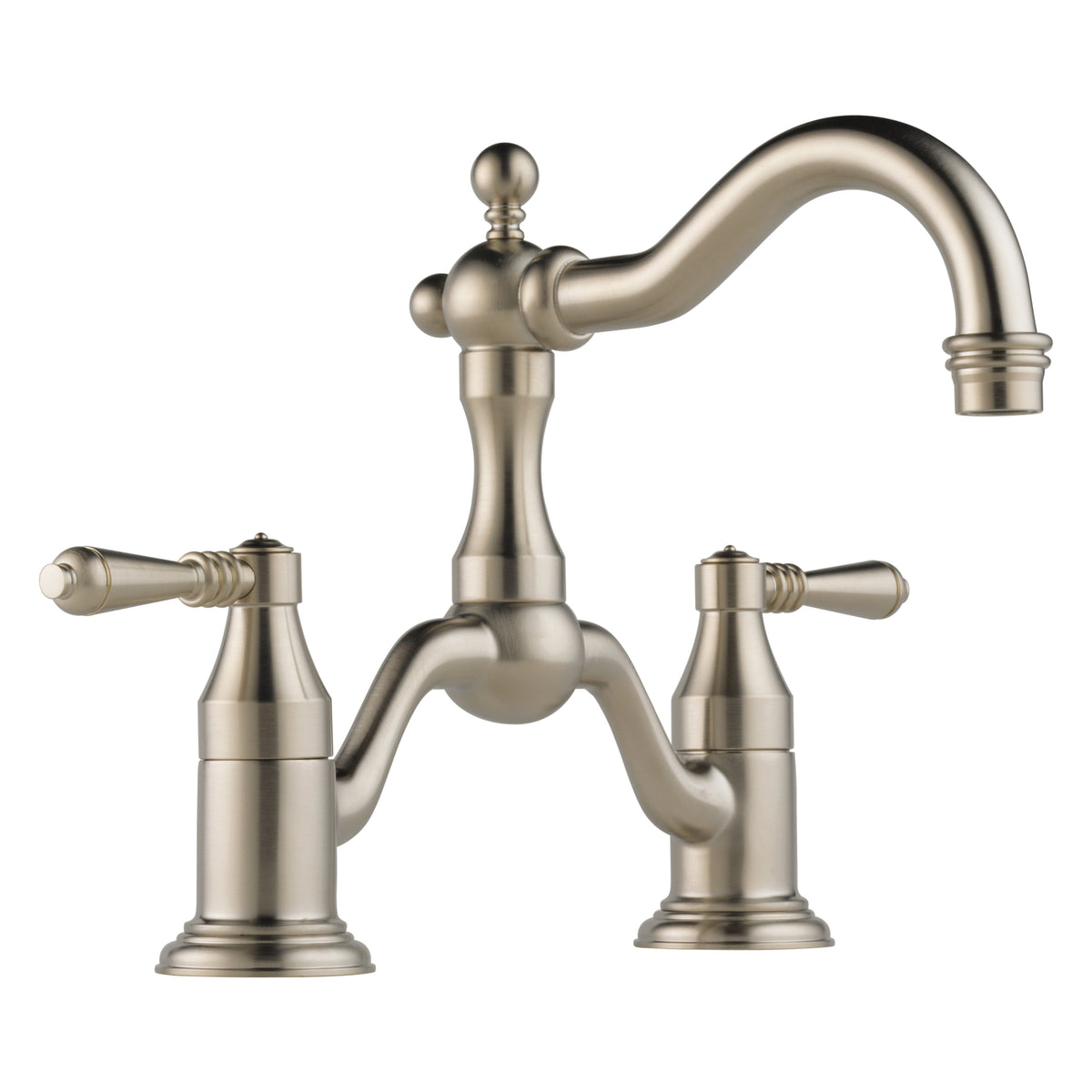 Brizo® Tresa® Widespread Bridge Lavatory Faucet, 1.5 gpm, 5-1/2 in H Spout, 8 in Center, 2 Handles, Pop-Up Drain, Domestic, Commercial