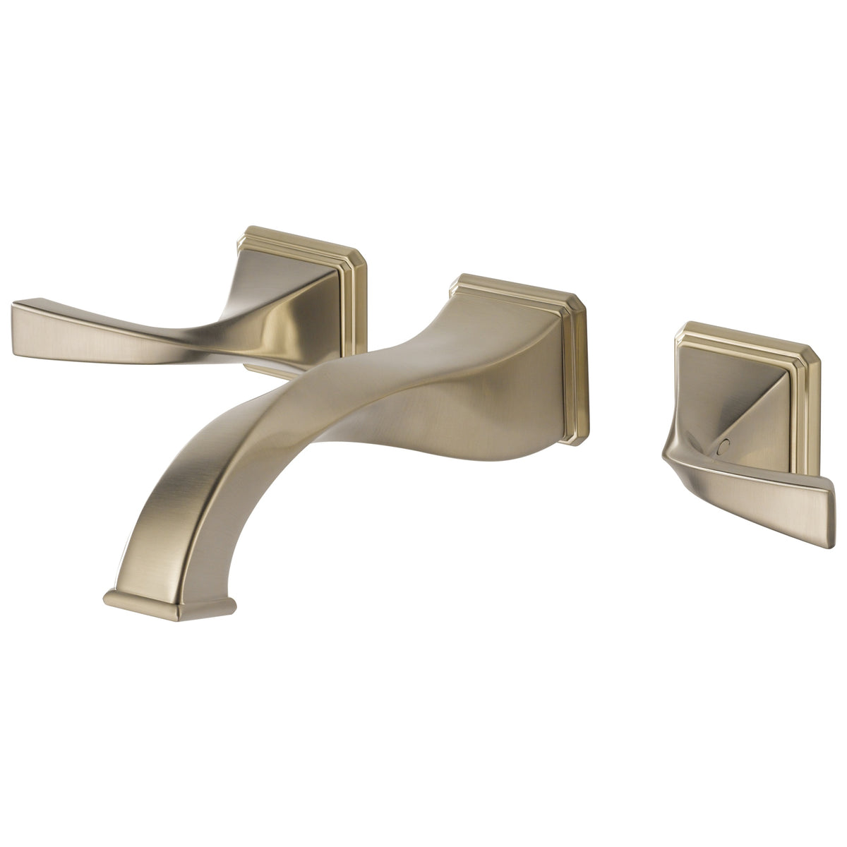 Brizo® Virage® Lavatory Faucet With Overflow, Commercial, 1.5 gpm Flow Rate, 8 in Center, 2 Handles, Grid Strainer Drain, Function: Traditional