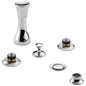 Brizo® 68460-PCLHP Rook™ Widespread Bidet Faucet, Commercial, 5 to 8 in Center, Polished Chrome, Pop-Up Drain