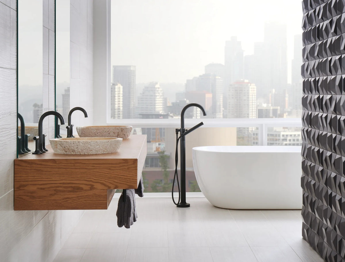 Odin - 18" Round Towel Bar - Matte Black