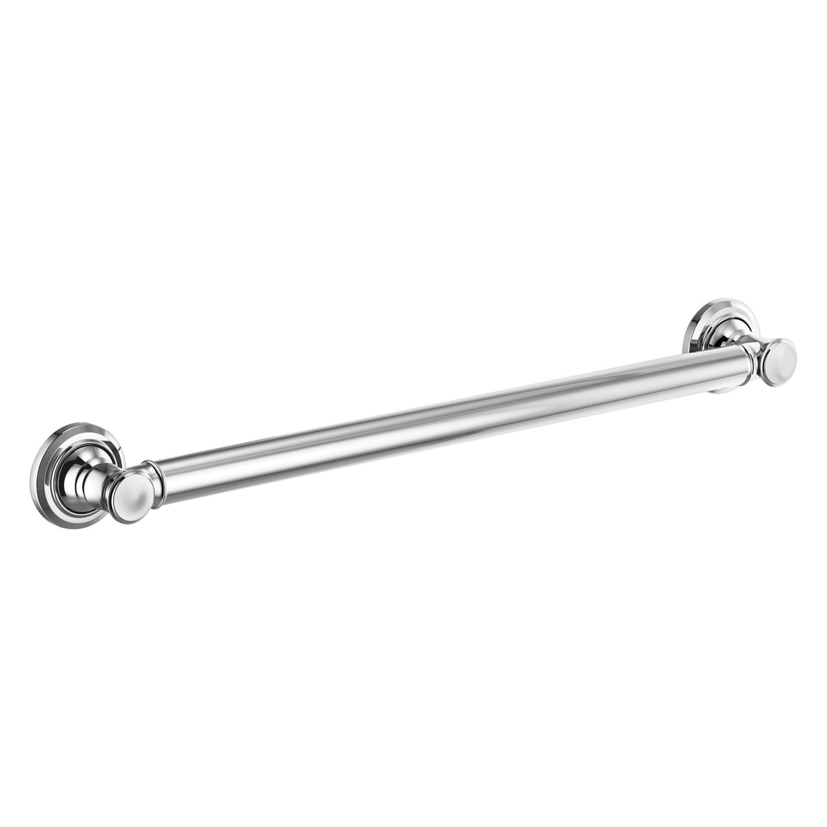Brizo® 69310-PC Round Traditional Decorative Grab Bar, 24 in L x 1-1/4 in Dia, Polished Chrome, Metal, Import