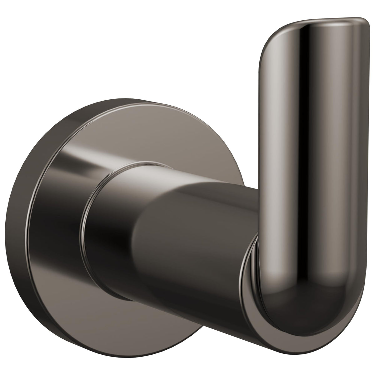 Single Robe Hook - Zinc - Brilliance Black Onyx