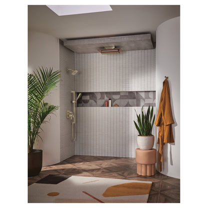 17 Series Square Thermostatic Valve Trim, Zinc, Wall