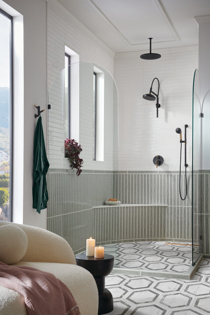Litze - Double Robe Hook with Knurling - Zinc