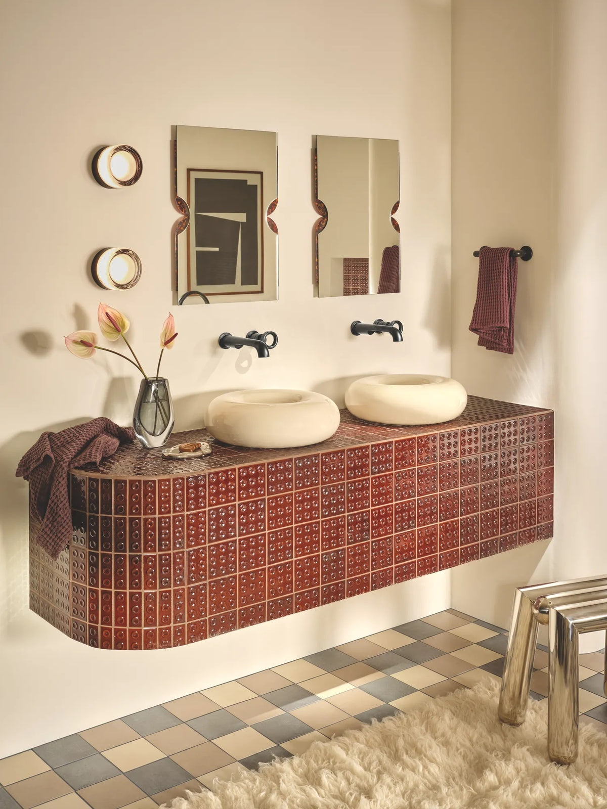 Roccesco - 8" Towel Bar - Zinc