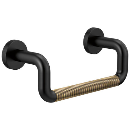 Litze - 8" Towel Bar - Zinc - Matte Black/Luxe Gold