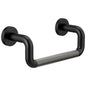 Litze - 8" Towel Bar - Zinc - Matte Black/Luxe Steel