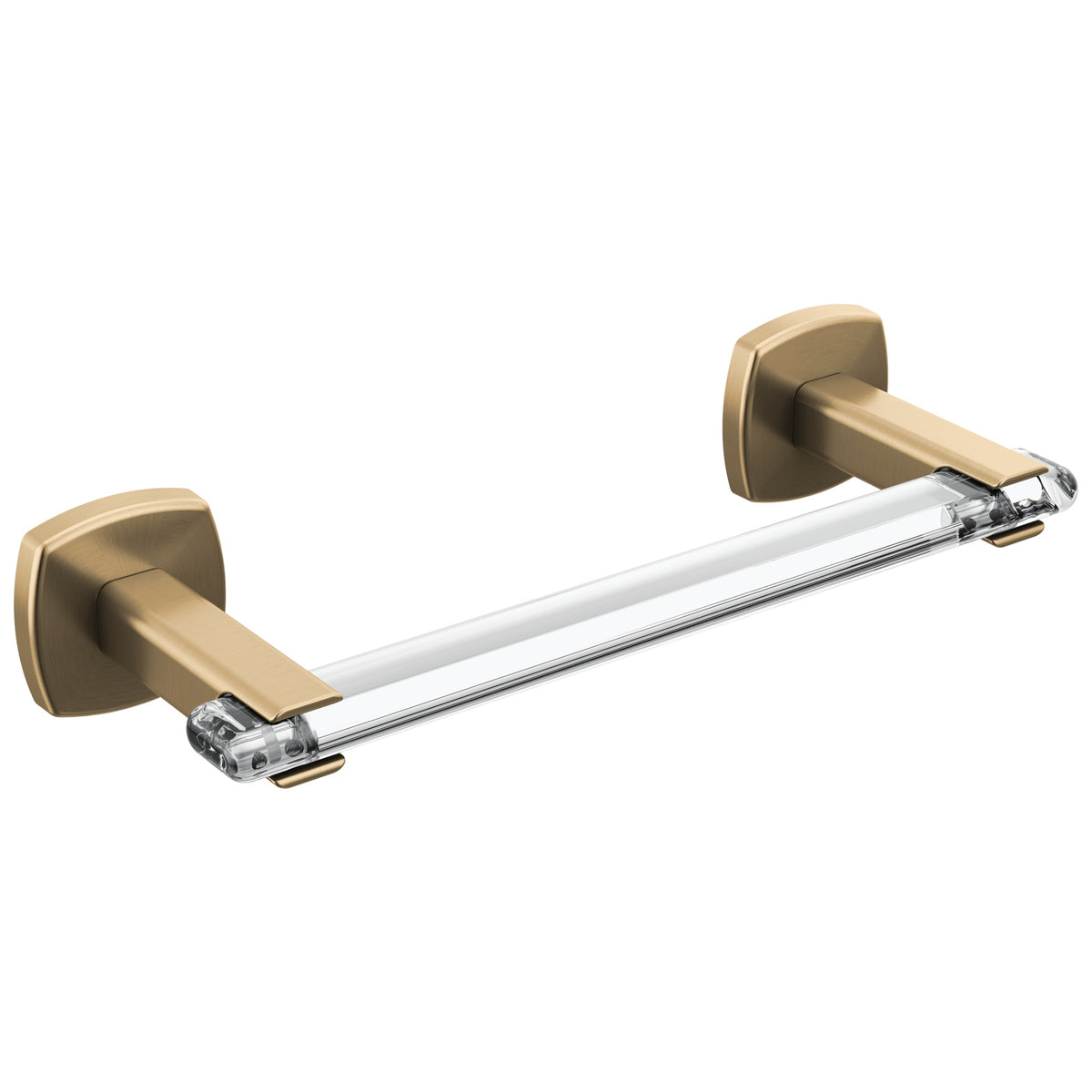 8" Towel Bar - Zinc - Luxe Gold/Clear Acrylic